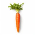 Minimal Retouched Carrot Sculpted On White Background