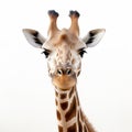 Minimal Retouched Giraffe Looking At Camera In John Wilhelm Style