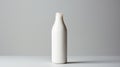 Minimal Retouching: Empty White Milk Bottle With Bold Chromaticity