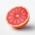 Minimal Retouching Grapefruit: Bold Colors, Zbrush, Light Pink And Red Royalty Free Stock Photo