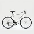 Minimal Retouching: Handcrafted White Bicycle With Whiplash Curves
