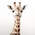 Minimal Retouching: Photorealistic Giraffe Portrait With Playful Caricature