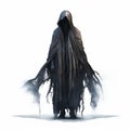 Minimal Revenant: A Tenebrous Concept Art Of The Grim Reaper Royalty Free Stock Photo