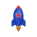 Minimal rocket launch icon for website and app. 3d render isolated illustration