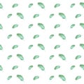 Seamless Pattern Vector Background with Feather or Plant Palm Leaf