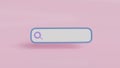 minimal search bar template for website on pink background, data search technology engine optimization, searching browsing data