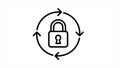 data security and privacy management icon for business technology Royalty Free Stock Photo