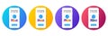 Minimal set of Computer fingerprint, Customer satisfaction and Interview line icons. For web development. Vector