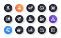 Minimal set of Currency rate, Cashback and Accounting flat icons for web development. For design. Vector