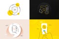 Minimal set of Disability, 24 hours and Health app line icons. For web development. Vector