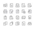 Minimal Set of Document and File Line Icons