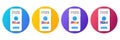 Minimal set of Friend, International love and Miss you line icons. For web development. Vector Royalty Free Stock Photo