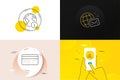 Minimal set of Graph chart, World mail and Internet line icons. For web development. Vector Royalty Free Stock Photo