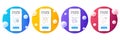 Minimal set of Hold heart, Buyer think and Reject certificate line icons for web development. For design. Vector