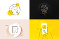 Minimal set of 24 hours, 5g wifi and Elevator line icons. For web development. Vector