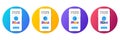 Minimal set of Inspect, Brush and Voice wave line icons. For web development. Vector
