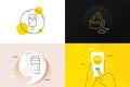 Minimal set of Night cream, Global business and Medical drugs line icons. For web development. Vector