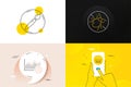 Minimal set of Operational excellence, Friendship and Bed bugs line icons. For web development. Vector