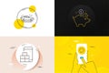 Minimal set of Recycle, Mobile inventory and Car line icons. For web development. Vector
