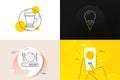 Minimal set of Refill water, Latte and Pre-order food line icons. For web development. Vector Royalty Free Stock Photo