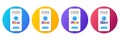 Minimal set of Refrigerator, Typewriter and Receive mail line icons. For web development. Vector