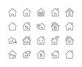 Minimal Set of Smart Home Line Icons