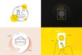 Minimal set of Taxi, Return parcel and Lighthouse line icons. For web development. Vector
