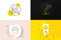 Minimal set of Vacancy, Leadership and Pet friendly line icons. For web development. Vector