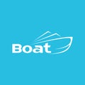 Minimal shape fast boat sport logo design vector graphic symbol icon sign illustration creative idea Royalty Free Stock Photo