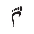 Minimal shape sole foot logo design vector graphic symbol icon sign illustration creative idea