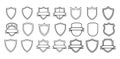 Minimal Shield Line Icon Set for Security Branding, Protection, and Modern Design Royalty Free Stock Photo