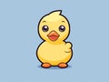 Minimal Simple Hand-Drawn Duckling Illustration AI Generated