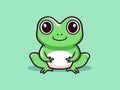 Minimal Simple Hand-Drawn Froglet Illustration AI Generated