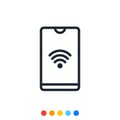 Minimal smartphone icon,Vector and Illustration