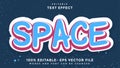 Minimal Space Editable Text Effect Design Template, Effect Saved In Graphic Style