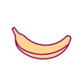 Minimal style banana illustration. Icon or logo design