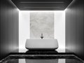 Minimal style black and white bathroom 3d render Royalty Free Stock Photo