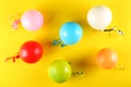 Birthday party kit with copy space. Royalty Free Stock Photo