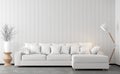 Minimal style living room 3d rendering image. Royalty Free Stock Photo