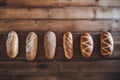 Minimal Style Loafs on Rustic Wooden Background AI Generated