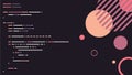 Minimal style Music Coding Script Line Illustration with Circle Palette