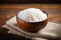 Minimal Style: Rustic Bowl of Rice AI Generated