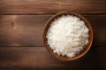 Minimal Style: Rustic Bowl of Rice AI Generated