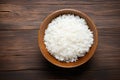 Minimal Style: Rustic Bowl of Rice AI Generated