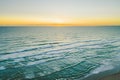 Minimal sunset seascape over ocean.