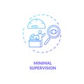 Minimal supervision concept icon