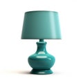 Minimal Teal Lamp 3d Rendering Of Ceramic Style With Subtle Lighting Contrasts Royalty Free Stock Photo
