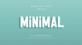 Minimal text vector effect. Simple cute pastel gradient background. Minimal text style editable font effect. 3d style text effect