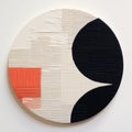 Minimal Textile Art: Color-blocked Circles And Figurative Textures