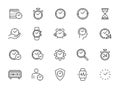 Minimal time line icon set